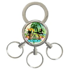Surfing 3-ring Key Chains by FantasyWorld7