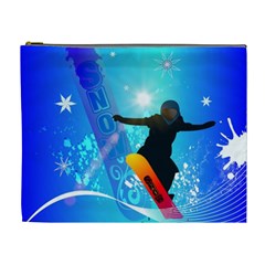 Snowboarding Cosmetic Bag (xl) by FantasyWorld7