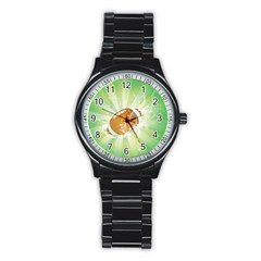 American Football  Stainless Steel Round Watches by FantasyWorld7