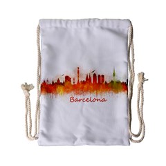 Barcelona City Art Drawstring Bag (small) by hqphoto