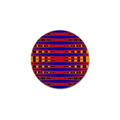 Bright Blue Red Yellow Mod Abstract Golf Ball Marker (4 Pack) by BrightVibesDesign