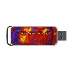 Conundrum Iii, Abstract Purple & Orange Goddess Portable Usb Flash (two Sides) by DianeClancy