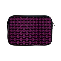 Pink Black Retro Tiki Pattern Apple Ipad Mini Zipper Cases by BrightVibesDesign