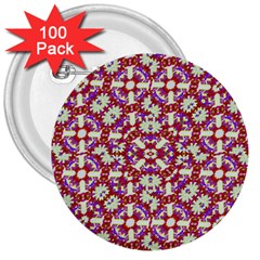 Boho Check 3  Buttons (100 Pack)  by dflcprints