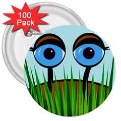 Snail 3  Buttons (100 Pack)  by Valentinaart