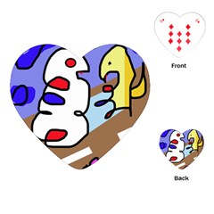 Abstract Comic Playing Cards (heart)  by Valentinaart