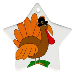 Thanksgiving Turkey - Transparent Ornament (star)  by Valentinaart
