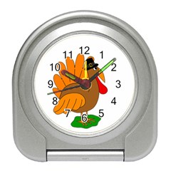 Thanksgiving Turkey - Transparent Travel Alarm Clocks by Valentinaart