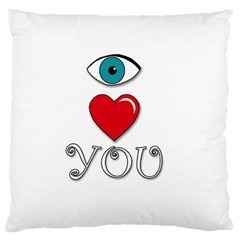I Love You Standard Flano Cushion Case (two Sides) by Valentinaart