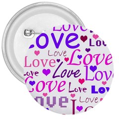 Love Pattern 3  Buttons by Valentinaart