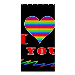 I Love You Shower Curtain 36  X 72  (stall)  by Valentinaart