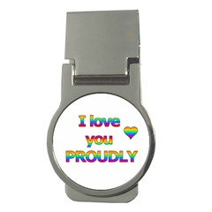 I Love You Proudly 2 Money Clips (round)  by Valentinaart