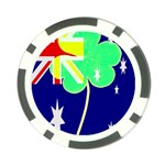 St. Patrick Australia and Ireland Irish Shamrock Australian Country Flag  Poker Chip Card Guards (10 pack)  Back