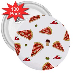 Pizza Pattern 3  Buttons (100 Pack)  by Valentinaart