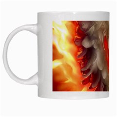 Arts Fire Valentines Day Heart Love Flames Heart White Mugs by Nexatart