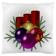 Candles Christmas Tree Decorations Standard Flano Cushion Case (two Sides) by Nexatart