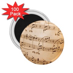 Music Notes Background 2 25  Magnets (100 Pack)  by Nexatart