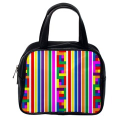 Rainbow Geometric Design Spectrum Classic Handbags (one Side) by Nexatart
