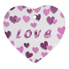 Love Valentine S Day 3d Fabric Ornament (heart) by Nexatart