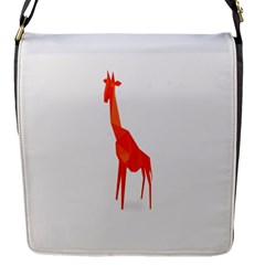 Animal Giraffe Orange Flap Messenger Bag (s) by Alisyart