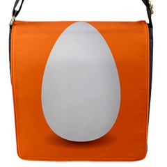 Orange White Egg Easter Flap Messenger Bag (s) by Alisyart