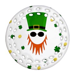 St  Patrick s Day Round Filigree Ornament (two Sides) by Valentinaart