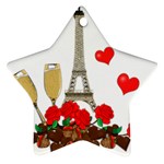 Romance in Paris Star Ornament (Two Sides) Back