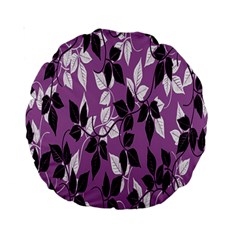 Floral Pattern Background Standard 15  Premium Round Cushions by Amaryn4rt