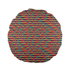 Background Abstract Colorful Standard 15  Premium Flano Round Cushions by Amaryn4rt