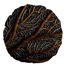 Trees Forests Pattern Large 18  Premium Flano Round Cushions by Amaryn4rt