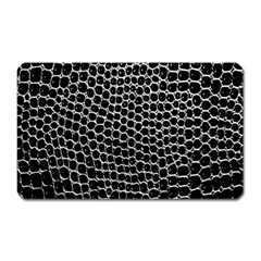 Black White Crocodile Background Magnet (rectangular) by Simbadda