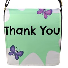 Colorful Butterfly Thank You Animals Fly White Green Flap Messenger Bag (s) by Alisyart