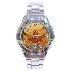 Gold Jesus Stainless Steel Analogue Watch by boho