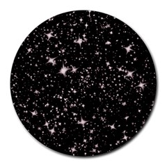 Black Stars Round Mousepads by boho