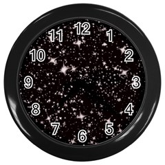 Black Stars Wall Clocks (black) by boho