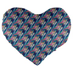 Holographic Hologram Large 19  Premium Flano Heart Shape Cushions by boho