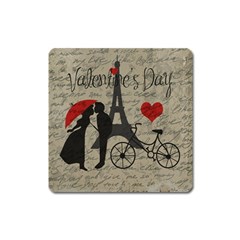 Love Letter - Paris Square Magnet by Valentinaart
