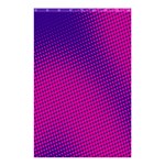 Retro Halftone Pink On Blue Shower Curtain 48  x 72  (Small)  Curtain(48  X 72 ) - 42.18 x64.8  Curtain(48  X 72 )