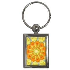 Sunshine Sunny Sun Abstract Yellow Key Chains (rectangle)  by Simbadda