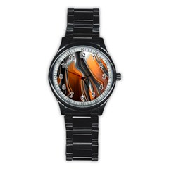 Fractal Structure Mathematics Stainless Steel Round Watch by Simbadda