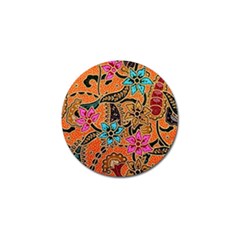 Colorful The Beautiful Of Art Indonesian Batik Pattern Golf Ball Marker (4 Pack) by Simbadda