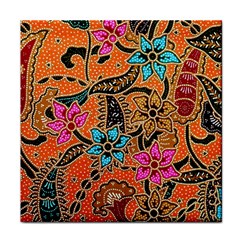 Colorful The Beautiful Of Art Indonesian Batik Pattern Face Towel by Simbadda