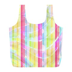 Abstract Stripes Colorful Background Full Print Recycle Bags (l)  by Simbadda