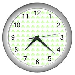 Shamrock Irish St Patrick S Day Wall Clocks (silver)  by Simbadda