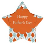 happy Father Day  Star Ornament (Two Sides) Back