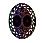 Digital Colored Ornament Computer Graphic Ornament (Oval Filigree) Front