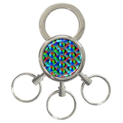 Bee Hive Color Disks 3-ring Key Chains by Amaryn4rt