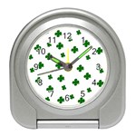 St. Patrick s clover pattern Travel Alarm Clocks Front