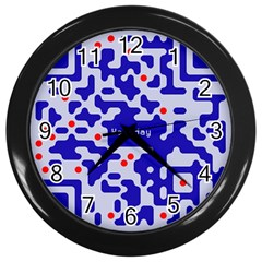 Digital Computer Graphic Qr Code Is Encrypted With The Inscription Wall Clocks (black) by Amaryn4rt