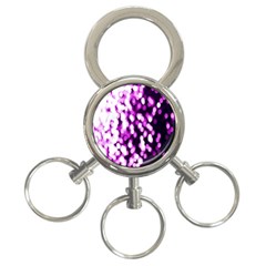 Bokeh Background In Purple Color 3-ring Key Chains by Amaryn4rt